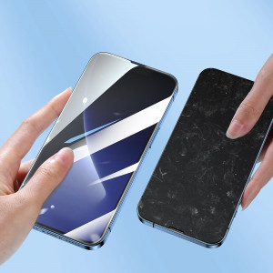 Закален стъклен протектор с пълно покритие JOYROOM Easy Fit с инструмент за поставяне - iPhone 13 Pro Max / 14 Plus (JR-DH11) - Img 4
