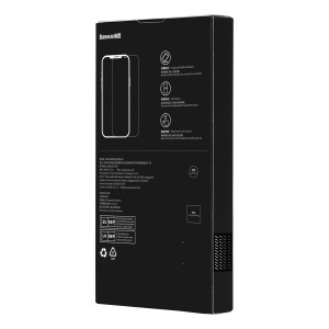 Закален стъклен протектор 0.3mm с пълно покритие и филтър за поверителност BASEUS Privacy с инструмент за поставяне - iPhone 14 Pro Max - Img 6