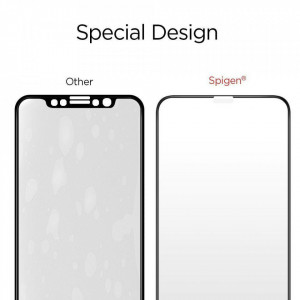 Закален стъклен протектор SPIGEN Align Master FC с инструмент за поставяне - iPhone X / XS с черна рамка - Img 6