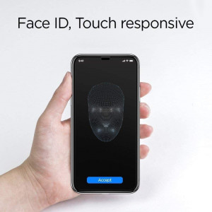 Закален стъклен протектор SPIGEN Align Master FC с инструмент за поставяне - iPhone X / XS с черна рамка - Img 12