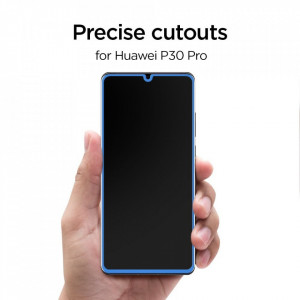 Закален стъклен протектор SPIGEN TR Slim - Huawei P30 Pro с черна рамка - Img 4