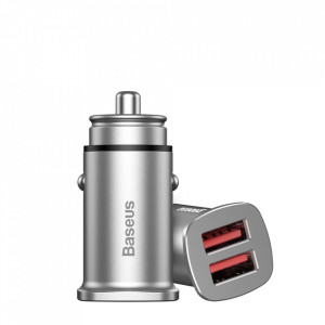 Зарядно за кола BASEUS Square 30W Universal Smart 2x USB Type A QC 3.0 SCP AF (CCALL-DS01) черно - Img 8