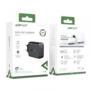 Зарядно за стена ACEFAST 40W 2x USB Type C PPS PD QC3.0 AFC FCP (A9) черно - Img 5