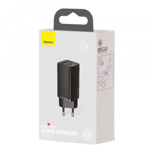 Зарядно за стена BASEUS GaN2 Lite 65W USB Type A / USB Type C PD QC3.0 (CCGAN2L-B01) черно - Img 5