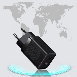 Зарядно за стена BASEUS Super Pro 30W USB Type A / USB Type C PD QC (CCSUPP-E01) черно - Img 18