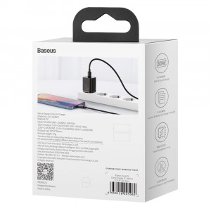 Зарядно за стена BASEUS Super Si 1C 30W USB Type C PD QC (CCSUP-J01) черно - Img 6