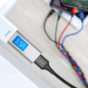 Кабел за зареждане и данни с оплетка BASEUS кабел USB 4in1 USB Type A към 2x Lightning / USB Type C / micro USB 3.5A 1.2m черен (CA1T4-A01) - Img 14