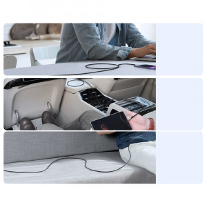 Кабел за зареждане и данни с оплетка JOYROOM Pioneer SA31-AL3 USB Type A към Lightning 3A 1.2m черен - Img 9