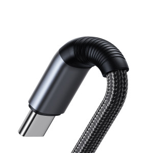 Кабел за зареждане и данни с оплетка JOYROOM Speedy SA21-1T2 USB Type C към USB Type C / USB Type C 1.5m черен - Img 7
