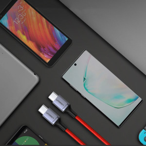 Кабел за зареждане и данни с оплетка UGREEN US294 USB Type C 2.0 към USB Type C 2.0 3A 1m червен - Img 16