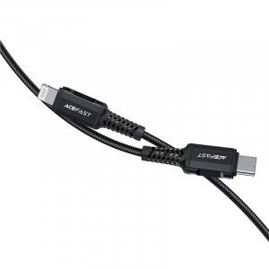 Кабел за зареждане и данни ACEFAST MFI USB Type C към Lightning 1.8m 30W 3A черен (C4-01 C черен) - Img 2