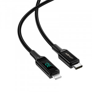 Кабел за зареждане и данни ACEFAST USB Type C към Lightning MFi 30W 3A 1.2m (C6-01) черен - Img 2