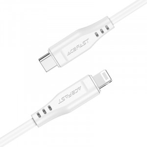 Кабел за зареждане и данни ACEFAST USB Type C към Lightning MFi 30W 3A 1.2m (C3-01) бял - Img 2
