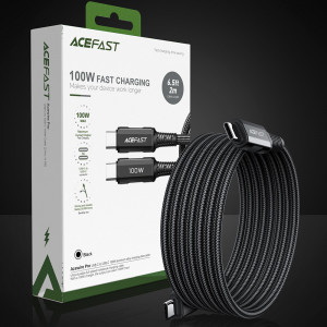 Кабел за зареждане и данни ACEFAST USB Type C към USB Type C 2m 100W 20V 5A черен (C4-03 черен) - Img 10