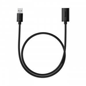 Кабел за зареждане и данни BASEUS AiRJoy USB Type A 2.0 0.5m черен - Img 1