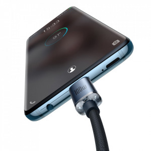 Кабел за зареждане и данни BASEUS Crystal Shine USB Type C към USB Type C с бързо зареждане 100W 1.2m (CAJY000601) черен - Img 3