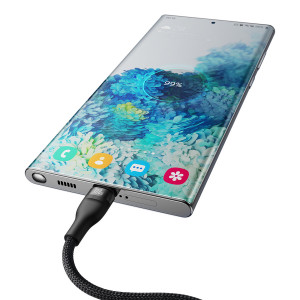 Кабел за зареждане и данни BASEUS Flash II 2in1 USB Type C към 2xUSB Type C с бързо зареждане 100W 1.5m черен - Img 7