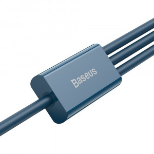 Кабел за зареждане и данни BASEUS Superior USB Type A към Lightning / micro USB / USB Type 3,5A 1.5m син (CAMLTYS-03) - Img 3