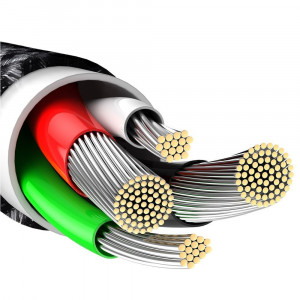 Кабел за зареждане и данни BASEUS Tungsten USB Type A към Lightning cable 2.4A 2m черен (CALWJ-A01) - Img 10