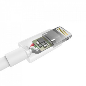 Кабел за зареждане и данни CHOETECH USB Type A към Lightning MFi 1.8m (IP0027) бял - Img 8