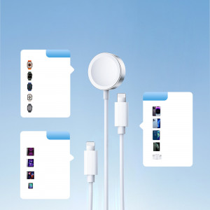 Кабел за зареждане и данни JOYROOM 3in1 USB Type A към 2x Lightning / безжично зарядно S-IW007 1.2m бял - Img 10