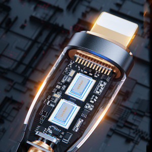 Кабел за зареждане и данни JOYROOM USB Type C към Lightning с бързо зареждане и smart switch 2.4A 1.2m черен (S-UL012A3) - Img 6