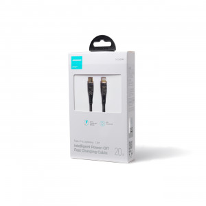 Кабел за зареждане и данни JOYROOM USB Type C към Lightning с бързо зареждане и smart switch 20W 1.2m черен (S-CL020A3) - Img 5