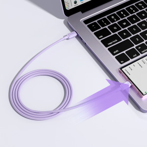 Кабел за зареждане и данни JOYROOM USB Type C към USB Type C 100W 1.2m S-CC100A14 лилав - Img 8