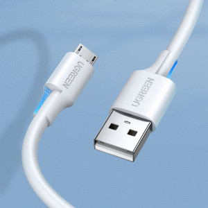 Кабел за зареждане и данни UGREEN US289 USB Type A към micro USB 1.5 m бял - Img 4