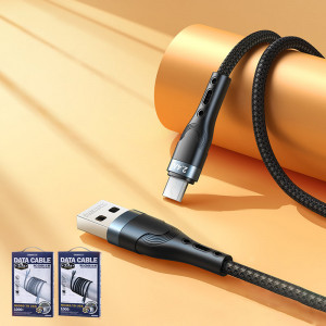 Кабел за трансфер на данни и зареждане REMAX USB Type A към micro USB 2.4A 1m черен (RC-C006) - Img 2
