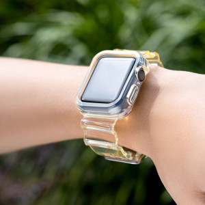 Калъф за корпус с каишка Light Strap - Apple Watch 44mm SE / 44mm Series 6 / 44mm Series 5 / 44mm Series 4 жълт - Img 3