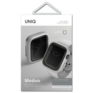 Калъф за корпус с рамка UNIQ Moduo - Apple Watch 40mm SE / 41mm Series 8 / 41mm Series 7 / 40mm Series 6 / 40mm Series 5 / 40mm Series 4 тебеширеносив - Img 5