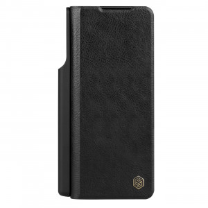 Калъф от еко кожа с подвижно покритие за камерата NILLKIN Qin Leather Pro - Samsung Galaxy Z Fold5 черен - Img 2