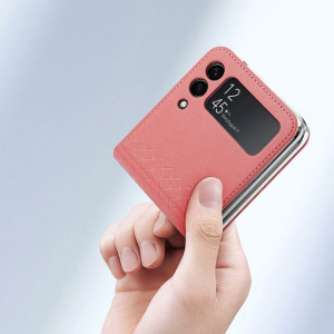 Калъф от еко кожа DUX DUCIS Bril - Samsung Galaxy Z Flip3 5G розов - Img 4