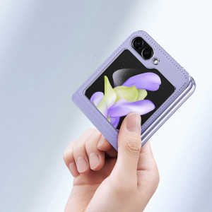 Калъф от еко кожа DUX DUCIS Bril - Samsung Galaxy Z Flip4 лилав - Img 6