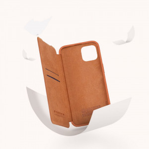 Калъф тип книга от еко кожа с подвижно покритие за камерата NILLKIN Qin Leather Pro - iPhone 14 Plus черен - Img 10