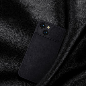 Калъф тип книга от еко кожа с подвижно покритие за камерата NILLKIN Qin Leather Pro - iPhone 14 Plus черен - Img 13