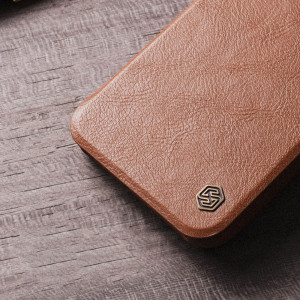Калъф тип книга от еко кожа с подвижно покритие за камерата NILLKIN Qin Leather Pro - iPhone 14 Pro Max черен - Img 16