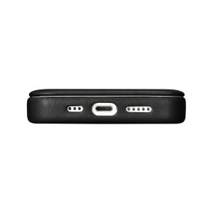 Калъф тип книга от естествена кожа iCARER CE Oil Wax Premium MagSafe - iPhone 14 Plus черен - Img 13