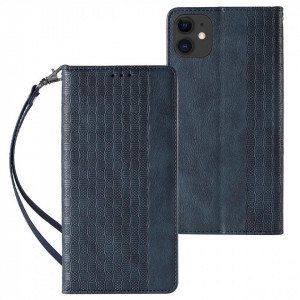 Калъф тип книга с връзка Magnet Strap - iPhone 12 син - Img 1
