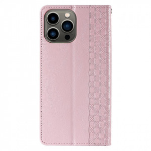 Калъф тип книга с връзка Magnet Strap - iPhone 14 Pro Max розов - Img 6