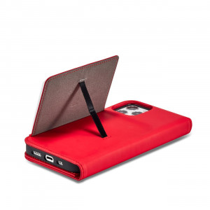 Калъф тип книга с външен джоб Magnet Card - iPhone 12 Pro червен - Img 11