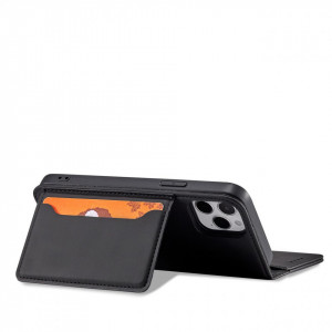 Калъф тип книга с външен джоб Magnet Card - iPhone 12 Pro Max черен - Img 8