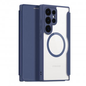 Калъф тип книга с прозрачен гръб DUX DUCIS Skin X Pro MagSafe - Samsung Galaxy S24 Ultra син - Img 1