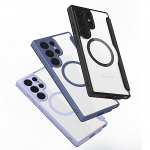 Калъф тип книга с прозрачен гръб DUX DUCIS Skin X Pro MagSafe - Samsung Galaxy S24 Ultra син - Img 3