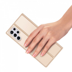 Калъф тип книга DUX DUCIS Skin Pro - Samsung Galaxy S22 Ultra златист - Img 7