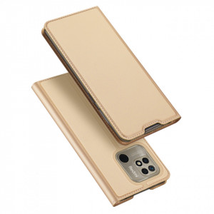 Калъф тип книга DUX DUCIS Skin Pro - Xiaomi Redmi 10C златист - Img 1