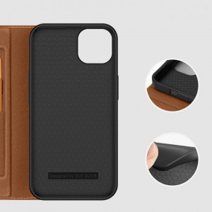 Калъф тип книга DUX DUCIS Skin X2 - iPhone 14 Plus кафяв - Img 10