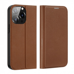 Калъф тип книга DUX DUCIS Skin X2 - iPhone 14 Pro кафяв - Img 2
