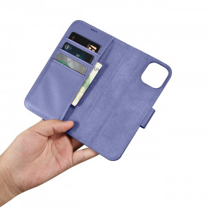 Калъф тип книга iCARER Wallet 2в1 против кражба - iPhone 14 Plus Cover светлолилав - Img 14